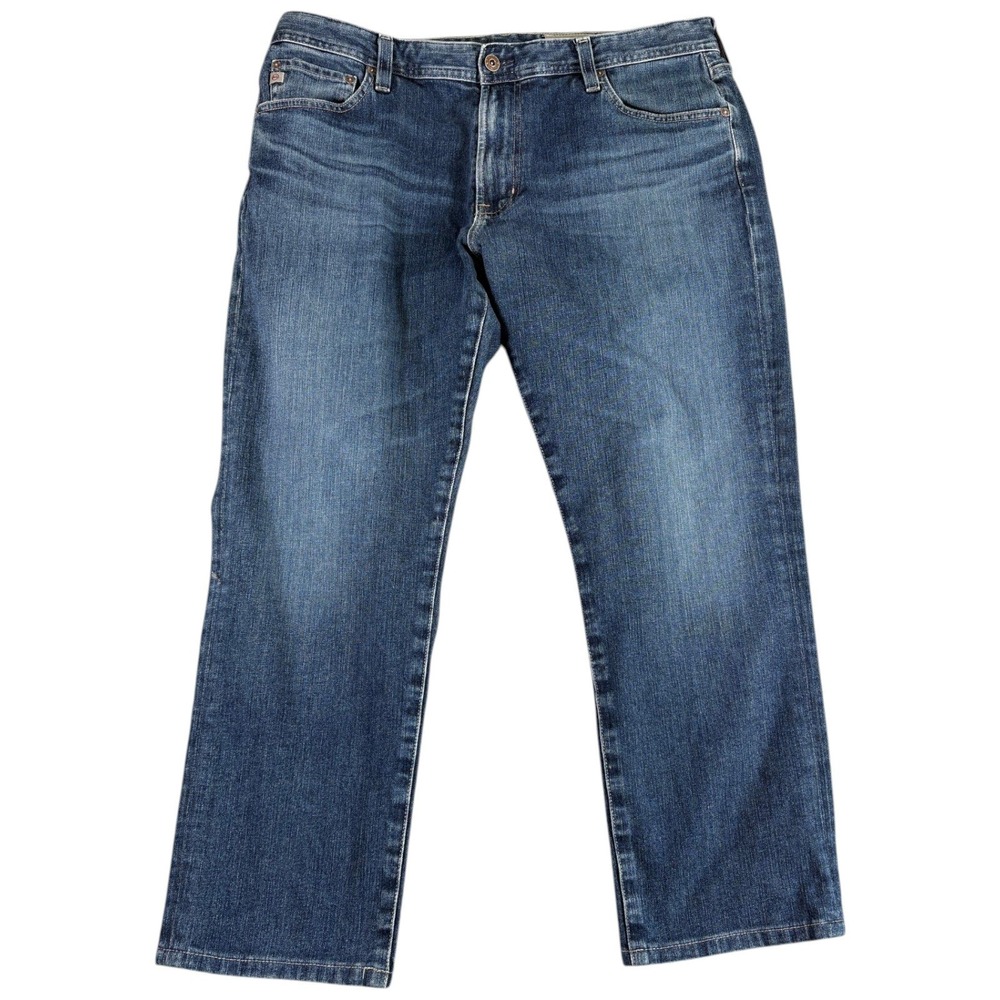 AG Adriano Goldschmied Jeans Mens 38x32 Blue Straight Tailored Premium Stretch